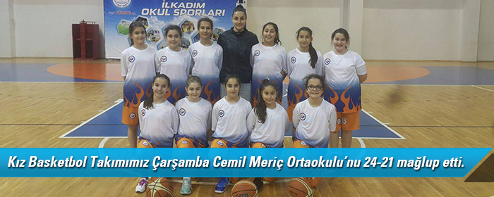 Kz Basketbol Takmmz aramba Cemil Meri Ortaokulunu 24-21 malup etti.